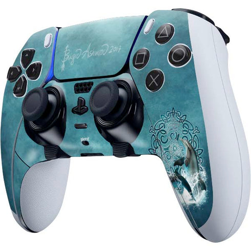 Brigid Ashwood Celtic Dolphin PS5 DualSense Edge Pro Controller Skin