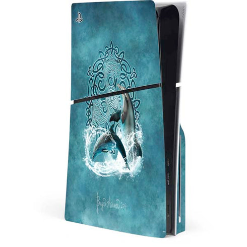 Celtic Dolphin by Brigid Ashwood PlayStation PS5 Skins