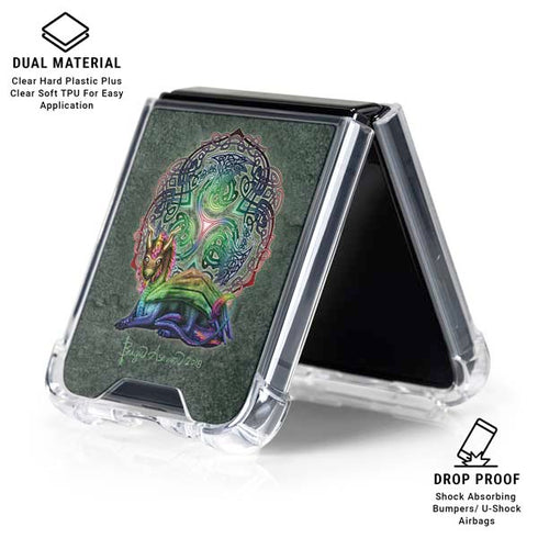 Celtic Dragon by Brigid Ashwood Galaxy Z Flip6 Clear Case