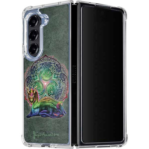 Celtic Dragon by Brigid Ashwood Galaxy Z Fold5 5G Clear Case