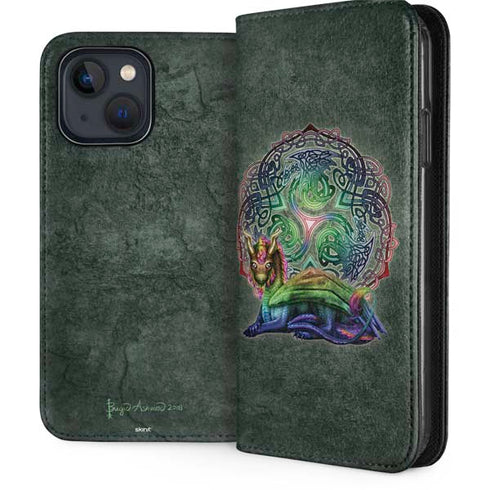 Celtic Dragon by Brigid Ashwood iPhone 15 Plus Folio Case
