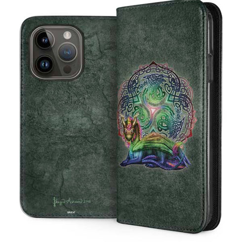 Celtic Dragon by Brigid Ashwood iPhone 15 Pro Folio Case