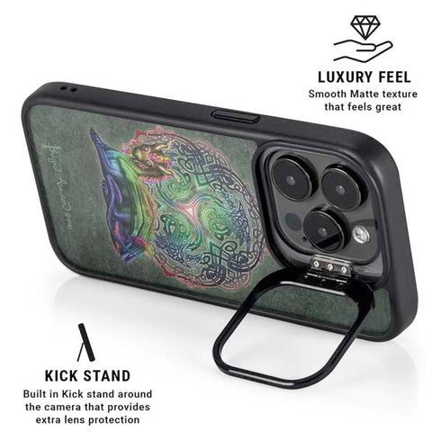 Celtic Dragon by Brigid Ashwood iPhone 15 Pro Kickstand Case
