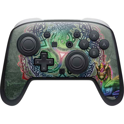 Celtic Dragon by Brigid Ashwood Nintendo Switch 2 (2025) Pro Controller Skin