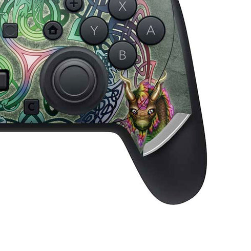 Celtic Dragon by Brigid Ashwood Nintendo Switch 2 (2025) Pro Controller Skin