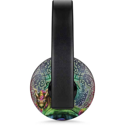 Celtic Dragon by Brigid Ashwood PlayStation 4 Gold Wireless Headset Skin