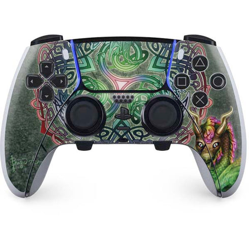 Brigid Ashwood Celtic Dragon PS5 DualSense Edge Pro Controller Skin
