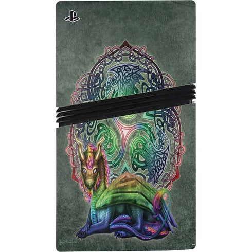 Celtic Dragon by Brigid Ashwood PS5 Pro Console Skin