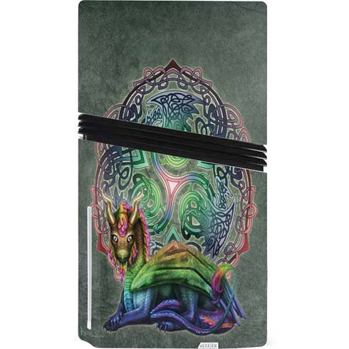 Celtic Dragon by Brigid Ashwood PS5 Pro Disk Bundle Skin