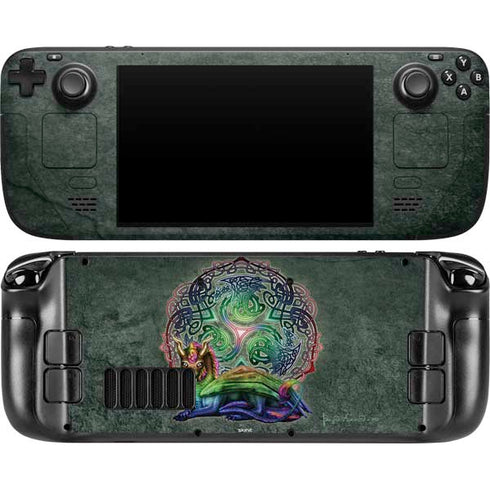 Celtic Dragon by Brigid Ashwood Steam Deck Handheld Gaming Computer OLED Skin