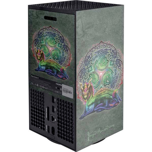 Celtic Dragon by Brigid Ashwood XBox Series X Digital Edition Console Skin