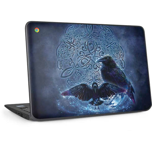 Celtic Raven by Brigid Ashwood HP Chromebook Skin
