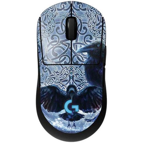 Celtic Raven by Brigid Ashwood G Pro Wireless Gaming Mouse Skin