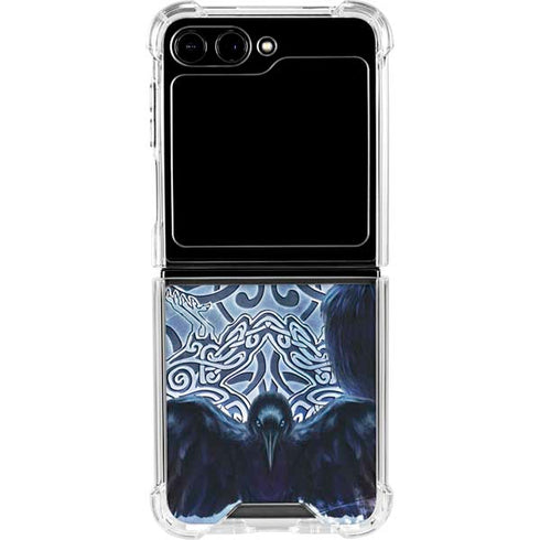 Celtic Raven by Brigid Ashwood Galaxy Z Flip6 Clear Case