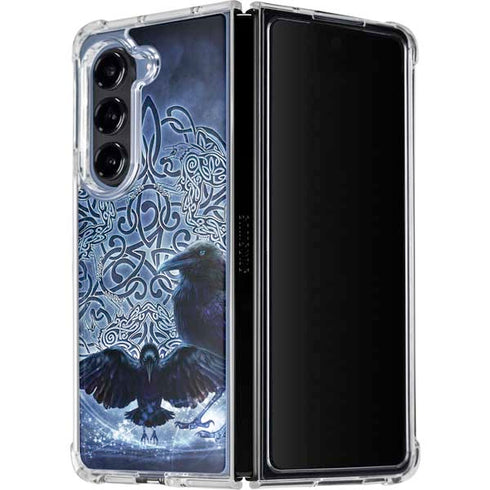 Celtic Raven by Brigid Ashwood Galaxy Z Fold5 5G Clear Case