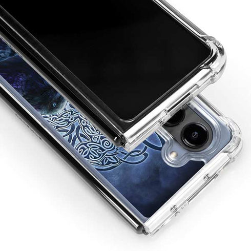 Celtic Raven by Brigid Ashwood Galaxy Z Fold5 5G Clear Case