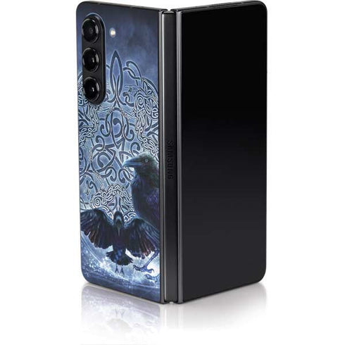 Celtic Raven by Brigid Ashwood Galaxy Z Fold5 5G Skin