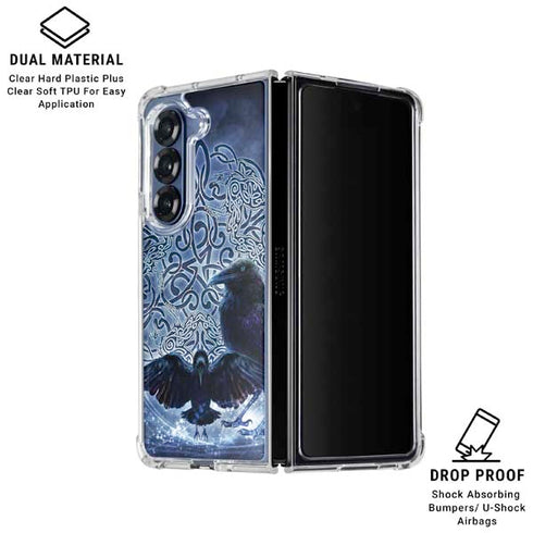 Celtic Raven by Brigid Ashwood Galaxy Z Fold6 Clear Case