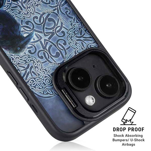 Celtic Raven by Brigid Ashwood iPhone 15 Plus Kickstand Case