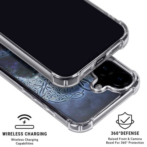 Celtic Raven by Brigid Ashwood iPhone 16 Plus Clear Case
