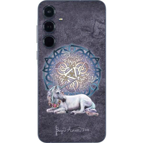 Celtic Unicorn by Brigid Ashwood Galaxy A55 5G Skin