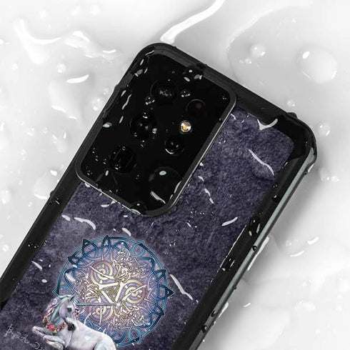 Celtic Unicorn by Brigid Ashwood Galaxy S24 Ultra Waterproof Case