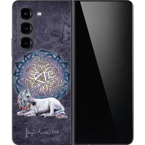Celtic Unicorn by Brigid Ashwood Galaxy Z Fold5 5G Skin