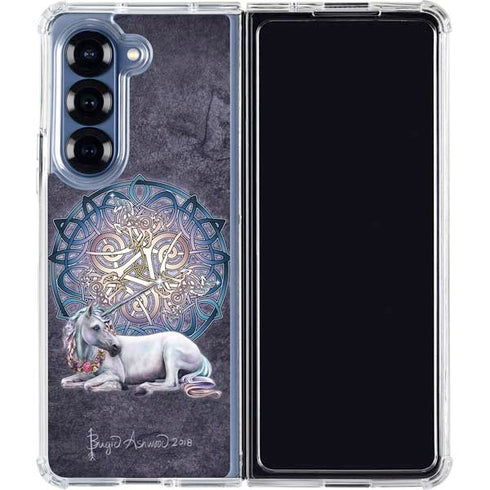 Celtic Unicorn by Brigid Ashwood Galaxy Z Fold6 Clear Case