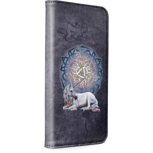 Celtic Unicorn by Brigid Ashwood iPhone 15 Folio Case