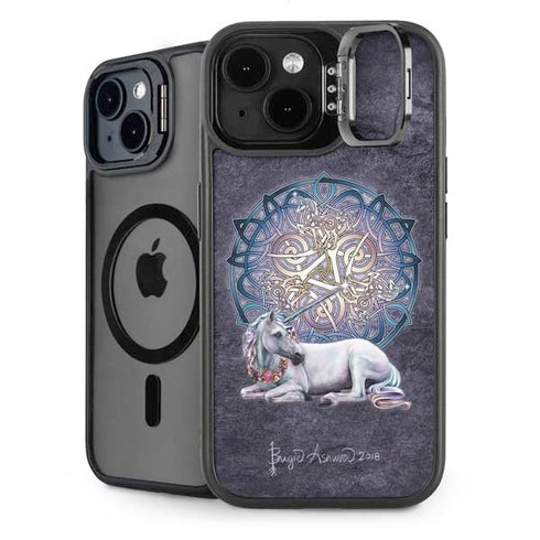 Celtic Unicorn by Brigid Ashwood iPhone 15 Plus Kickstand Case
