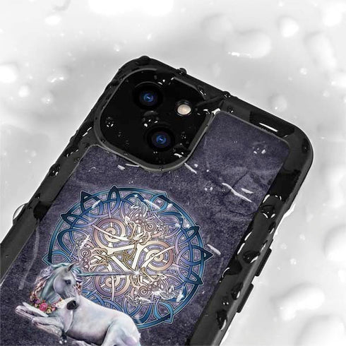 Celtic Unicorn by Brigid Ashwood iPhone 15 Plus Waterproof Case