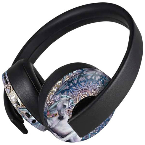Celtic Unicorn by Brigid Ashwood PlayStation 4 Gold Wireless Headset Skin