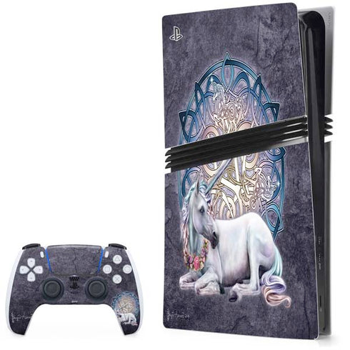 Celtic Unicorn by Brigid Ashwood PS5 Pro Bundle Skin