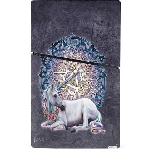 Celtic Unicorn by Brigid Ashwood PS5 Slim Digital Edition Console Skin
