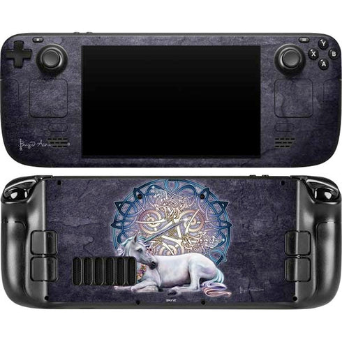 Celtic Unicorn by Brigid Ashwood Steam Deck Handheld Gaming Computer OLED Skin