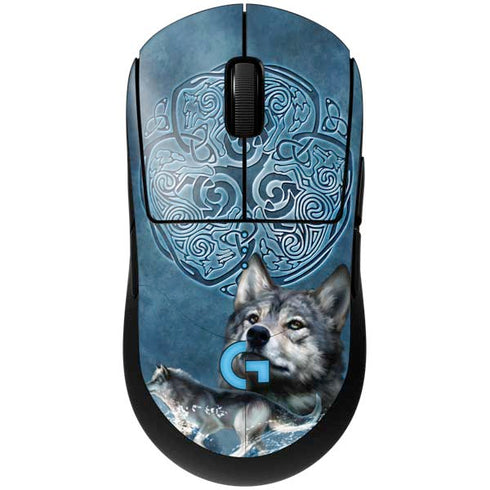 Celtic Wolf by Brigid Ashwood G Pro Wireless Gaming Mouse Skin