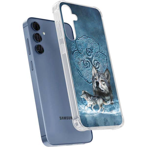 Celtic Wolf by Brigid Ashwood Galaxy A55 5G Clear Case