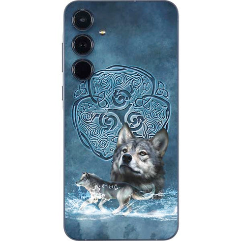 Celtic Wolf by Brigid Ashwood Galaxy A55 5G Skin