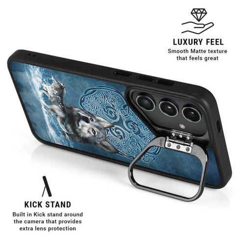 Celtic Wolf by Brigid Ashwood Galaxy S25 Plus Kickstand Case