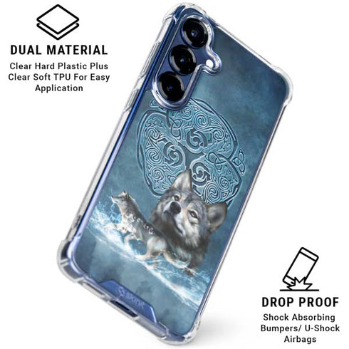 Celtic Wolf by Brigid Ashwood Galaxy S25 Plus Clear Case