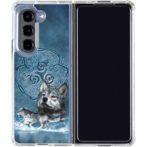 Celtic Wolf by Brigid Ashwood Galaxy Z Fold5 5G Clear Case