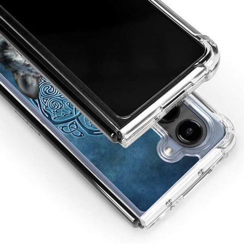 Celtic Wolf by Brigid Ashwood Galaxy Z Fold5 5G Clear Case