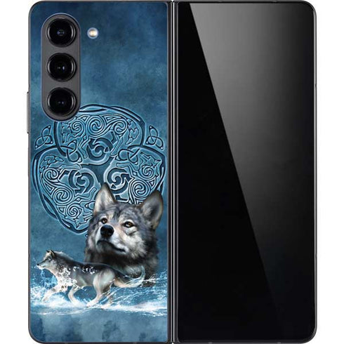 Celtic Wolf by Brigid Ashwood Galaxy Z Fold5 5G Skin