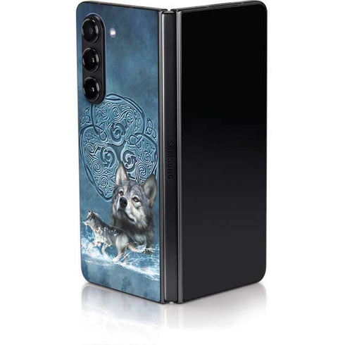 Celtic Wolf by Brigid Ashwood Galaxy Z Fold5 5G Skin