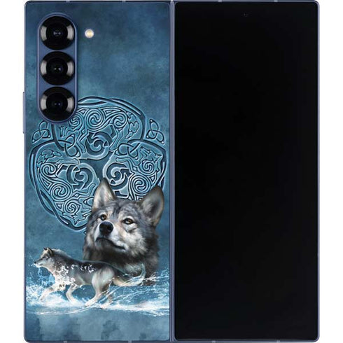 Celtic Wolf by Brigid Ashwood Galaxy Z Fold6 Skin