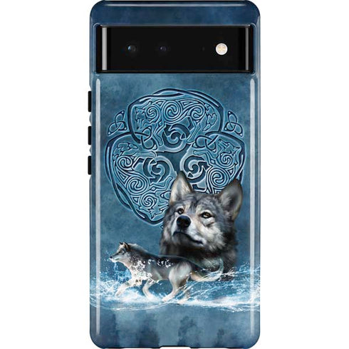 Celtic Wolf by Brigid Ashwood Pixel Cases