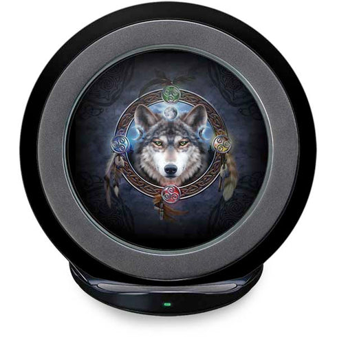 Celtic Wolf Guide by Brigid Ashwood Fast Charge Wireless Charging Stand Skin