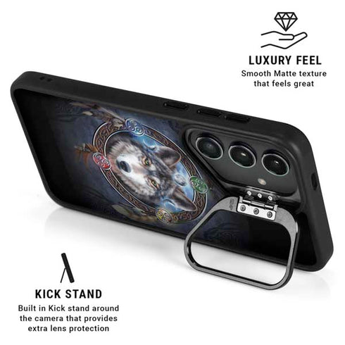 Celtic Wolf Guide by Brigid Ashwood Galaxy S25 Kickstand Case