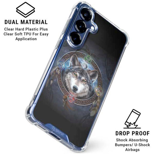 Celtic Wolf Guide by Brigid Ashwood Galaxy S25 Plus Clear Case