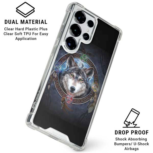 Celtic Wolf Guide by Brigid Ashwood Galaxy S25 Ultra Clear Case